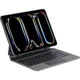 Fogy Ipad Air 11 4/5 Nesil M1/m2/m3 Uyumlu X7 Magic Keyboard Touchpad Işıklı Türkçe Q Klavyeli Kılıf - Kahverengi