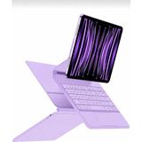 Fogy Ipad Air 11 4/5 Nesil M1/m2/m3 Uyumlu X7 Magic Keyboard Touchpad Işıklı Türkçe Q Klavyeli Kılıf - Lila