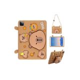 Fogy iPad Air 11 Air 4/5 ile Uyumlu Cute Dolls Çocuklar için Standlı Karkterli Yumuşak Tablet Kılıfı Kapibara