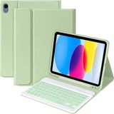 Fogy iPad Air 11 İnç M2 Çipli 6.Nesil 2024 Case Uyumlu Açık Yeşil Bluetooth Klavyeli Kılıf