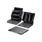 Fogy İpad Air 11 Inç M2/M3 2024/2025 ile Uyumlu Magic Keyboard Işıklı Klavyeli Kılıfı
