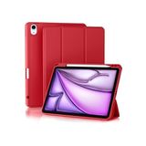 Fogy İpad Air 11inç 2024 Air 4-5-6.Nesil 10.9 ile Uyumlu Kılıf Pen Charge Kalem Bölmeli ORJ Kapak Case, Kırmızı