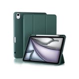 Fogy İpad Air 11inç 2024 Air 4-5-6.Nesil 10.9 ile Uyumlu Kılıf Pen Charge Kalem Bölmeli ORJ Kapak Case, Koyu Yeşil