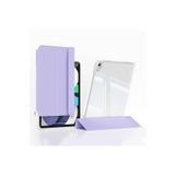 Fogy İpad Air 11inç 2024 Air 4/5/6.Nesil 10.9 ile Uyumlu Kılıf Pen Charge Şeffaf Kalem Bölmeli Case, Lila