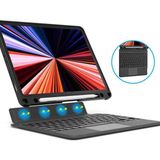 Fogy iPad Air 13İnç M2 2024 İçin Keybord Mag Touch Klavyeli Standlı Kılıf - Gri - Siyah