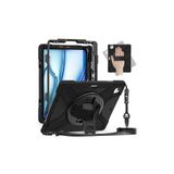 Fogy iPad Air 13inç M2 2024 ile Uyumlu Case Ergonomik Tasarım Ve Kolay Kullanım Zırh Tablet Kılıfı, Black