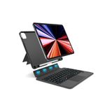 Fogy Ipad Air 13İnç M3 Çipli 2025 ile Uyumlu Mag Touchpad Blutooth Işıklı Standlı Klavyeli Kılıf