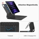 Fogy Ipad Air 4/5 Nesil M1 Çipli 10,9'' Uyumlu Magic Keyboard Touchpad Işıklı Türkçe Q Klavyeli Kılıf - Siyah