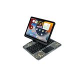 Fogy Ipad Air 4/5/6.nesil 2022/2024 ile Uyumlu Klavyeli Kılıf 360 Dönebilen Rgb Tuşlu Touchpad, Pembe