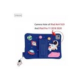 Fogy İpad Pro 11 1/2/3/4. Nesil ile Uyumlu Case Silikon Astronot Tasarım Tablet Kapağı Kılıfı