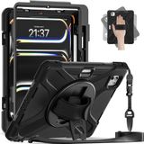 Fogy iPad Pro 11 Inç M4 2024 Uyumlu Ergonomik Tasarım ve Kolay Kullanım Zırh Tablet Kılıfı Case - Siyah