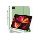 Fogy Ipad Pro 12.9" 2021.2022 5. 6 Nesil ile Uyumlu Kılıf Kılıf Kalem Bölmeli ORJ Smart Case Kabak, Açık Yeşil