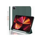 Fogy Ipad Pro 12.9" 2021.2022 5. 6 Nesil ile Uyumlu Kılıf Kılıf Kalem Bölmeli ORJ Smart Case Kabak, Koyu Yeşil