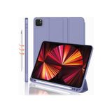 Fogy Ipad Pro 12.9" 2021.2022 5. 6 Nesil ile Uyumlu Kılıf Kılıf Kalem Bölmeli ORJ Smart Case Kabak, Lavender