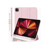 Fogy Ipad Pro 12.9" 2021.2022 5. 6 Nesil ile Uyumlu Kılıf Kılıf Kalem Bölmeli ORJ Smart Case Kabak, Pudra