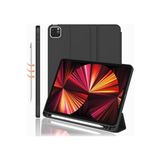 Fogy Ipad Pro 12.9" 2021.2022 5. 6 Nesil ile Uyumlu Kılıf Kılıf Kalem Bölmeli ORJ Smart Case Kabak, Siyah