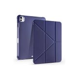 Fogy İpad Pro 7.Nesil 13"inç M4 2024 ile Uyumlu Kılıf Kalem Bölmeli Standlı Tablet Case A2837 A2927, Lacivert