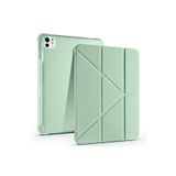 Fogy İpad Pro 7.Nesil 13"inç M4 2024 ile Uyumlu Kılıf Kalem Bölmeli Standlı Tablet Case A2837 A2934, Açık Yeşil