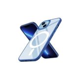 Fogy Iphone 13 ile Uyumlu Wireless Şarj Özellikli Mıknatıslı Krom Silikon Kılıf, Lacivert