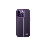 Fogy Iphone 14 Pro ile Uyumlu Kılıf Içi Kadife Dışı Deri Görünümlü A Kalite Lizbon Kapak, Derin Mor
