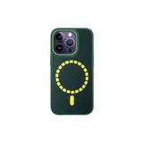 Fogy Iphone 14 Pro Max ile Uyumlu Kılıf Içi Kadife Dışı Deri Görünümlü A Kalite Forum Kapak, Koyu Yeşil
