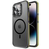Fogy Iphone 14 Pro Max ile Uyumlu Kılıf Rocky Kapak, Siyah-Sarı