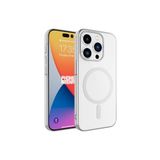 Fogy iPhone 15 Pro Max ile Uyumlu Kılıf Darbe Emici Destekli Sert Plastik Kapak, Gümüş