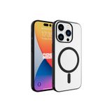 Fogy iPhone 15 Pro Max ile Uyumlu Kılıf Darbe Emici Destekli Sert Plastik Kapak, Siyah