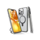 Fogy iPhone 15 Pro Max ile Uyumlu Kılıf Toras Airbag Şarj Özellikli Mat Standlı Kapak, Titan Gri