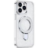 Fogy iPhone 16 Pro Max ile Uyumlu Şık Tarzınızı Yansıtan Darbelere Karşı dayanıklı Stan Yüzüklü Kılıf, Beyaz