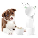 Fogy Kedi Köpek Taşınabilir Çift Hazneli Seyahat Için Mama Kabı ve Taşınabilir Suluk - Beyaz