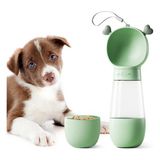 Fogy Kedi Köpek Taşınabilir Çift Hazneli Seyahat Için Mama Kabı ve Taşınabilir Suluk - Yeşil