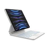 Fogy Magic Keyboard Touchpad Işıklı Kılıf Türkçe Q Klavyeli Ipad Air 11 4/5 Nesil M1/m2/m3 Uyumlu - Beyaz