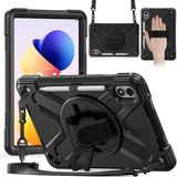 Fogy Redmi Pad 2 Pro 12.1 Inch Uyumlu Standlı El Geçmeli Ipli Tank Tablet Silikon Kılıfı - Siyah