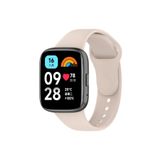 Fogy Redmi Watch 3 Active ile Uyumlu Kordon Çift renkli Strap Bileklik Kayış Tpu Kordon, Krem Rengi