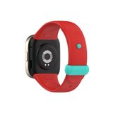 Fogy Redmi Watch 3 ile Uyumlu Kordon Çift renkli Strap Bileklik Kayış Tpu yedek kemer, Kırmızı