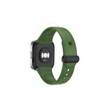 Fogy Redmi Watch 3 ile Uyumlu Kordon Çift renkli Strap Bileklik Kayış Tpu yedek kemer, Koyu Yeşil