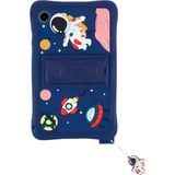 Fogy Samsung Galaxy Tab A7 Lite SM-T220 Case Kickstand Silikon Pc Astronot Tasarım Tablet Kapağı Kılıfı - Mavi