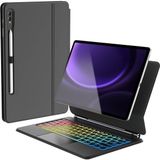 Fogy Samsung Galaxy Tab S10+ 12.4" Uyumlu Magic Keyboard Touchpad Rgb Işıklı Klavyeli Kılıf - Siyah