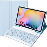 Fogy Samsung Galaxy Tab S6 Lite 10.4 SM-P610/P615 Için Çıkarılabilir Bluetooth Klavyeli Klavye Kılıfı - Mavi