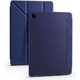 Fogy Samsung Galaxy Tab S6 Lite SM-P610 10.4" Kılıf + Kalem Uyku Modlu Kalem Bölmeli Arkası Yumuşak Silikon Smart Standlı Kapaklı Tri Folding Tablet Kılıfı Siyah - Lacivert