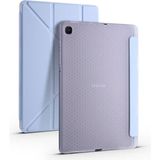 Fogy Samsung Galaxy Tab S6 Lite SM-P610 10.4" Kılıf + Kalem Uyku Modlu Kalem Bölmeli Arkası Yumuşak Silikon Smart Standlı Kapaklı Tri Folding Tablet Kılıfı Siyah - Mavi