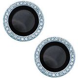 Fogy Samsung Galaxy Tab S9/s9 Fe/s9 Ultra/tab S9 Fe+ Plus Metal Süslü Taşlı Temperli Cam Lens Koruyucu - Mavi