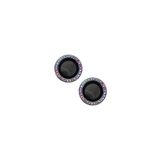 Fogy Samsung Galaxy Tab S9/S9 FE/S9 Ultra/Tab S9 FE+ Plus Metal Süslü Taşlı Temperli Cam Lens Koruyucu