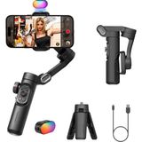 Fogy Smart Xe Serisi Akıllı Telefon Gimbal Sabitleyici Katlanabilir, 3 Eksenli, Elde Taşınabilir - Siyah - Gri