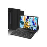 Fogy Tab S7 FE 12.4 İnç ile Uyumlu Bluetooth Türkçe Q Klavyeli Kılıfı (Tablet Değildir) Kapak, Siyah