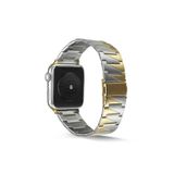 Fogy Watch 1 2 3 4 5 6 Se 38mm ile Uyumlu Metal Katlamalı Üçgen Parçalı Şık Tasarım Kordon (Saat Değildir), Gümüş-Gold