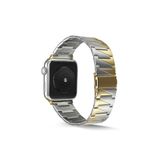 Fogy Watch 1 2 3 4 5 6 Se 40mm ile Uyumlu Metal Katlamalı Üçgen Parçalı Şık Tasarım Kordon (Saat Değildir), Gümüş-Gold