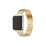Fogy Watch 2 3 4 5 6 Se 38mm ile Uyumlu Bal Peteği Tasarım Şık Metal Kordon+kordon Kısaltma Aparatı, Gold