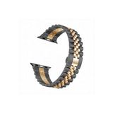 Fogy Watch 2 3 4 5 6 Se 42mm ile Uyumlu Parlak Metal Göz Alıcı Tasarım Metal Kordon, Siyah-Rose Gold